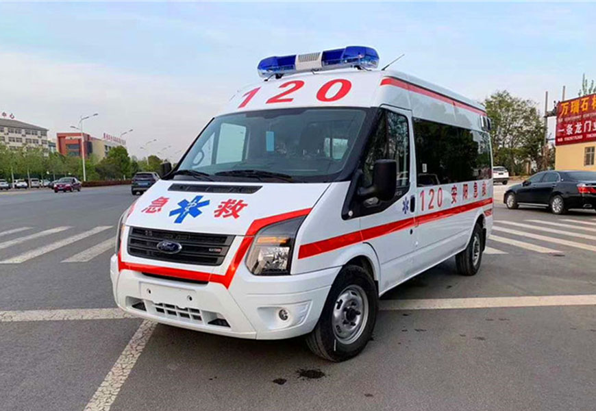 國六福特V348長(zhǎng)軸中頂救護(hù)車
